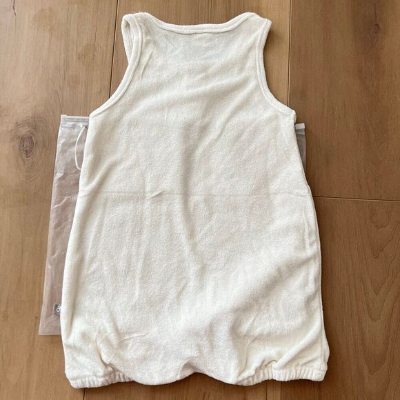 NWT Goumi Kids Cloud Terry Romper SZ 2T Toddler White One Piece Bamboo Shortie - Picture 2 of 3